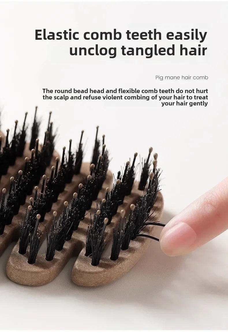 Boar Bristle Paddle Hair Brush