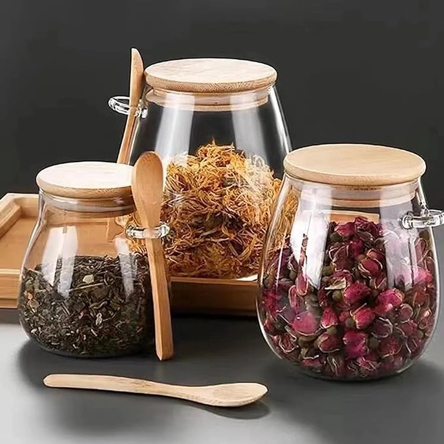Glass Jar with Lid Sealed