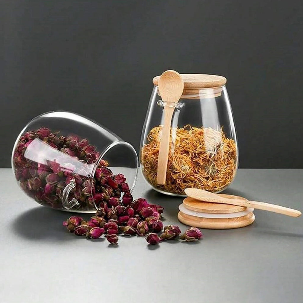 Glass Jar with Lid Sealed