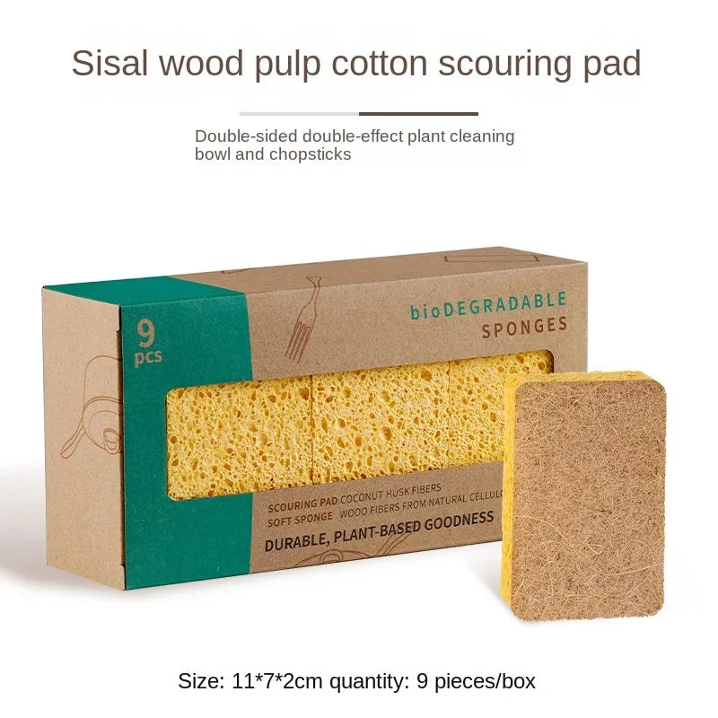 Biodegradable Compostable Cellulose and Coconut Dish Sponge