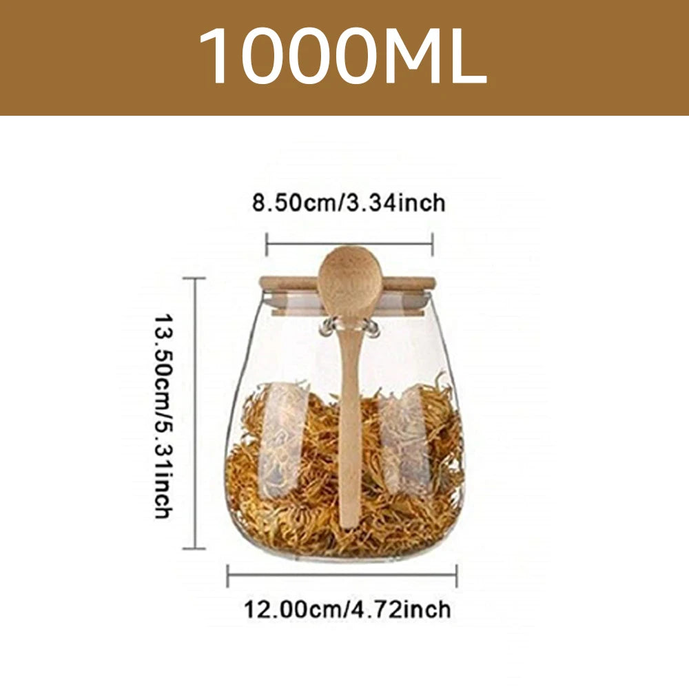 Glass Jar with Lid Sealed
