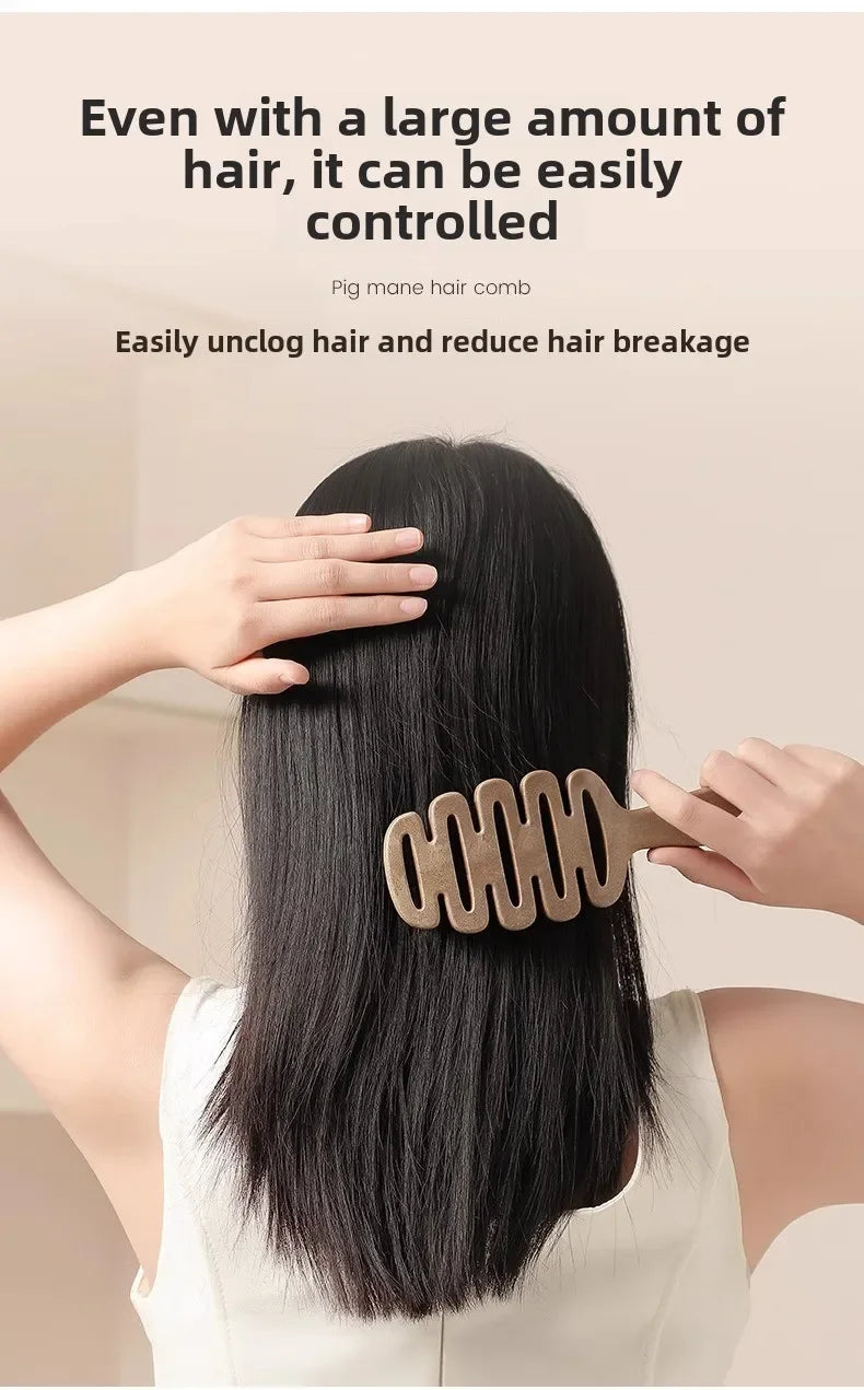 Boar Bristle Paddle Hair Brush
